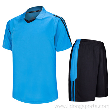 Wholesale Blank New Design Blue Soccer Jersey